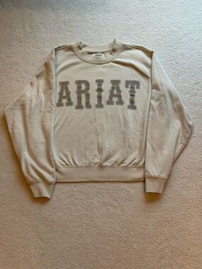 Ariat women’s essential logo crewneck XL cream sweatshirt